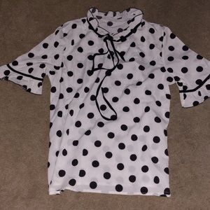 Black and white polka dot shirt